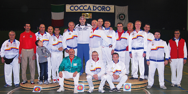 Cocca d'oro. Foto di gruppo con l'olimpionico Michele Frangilli